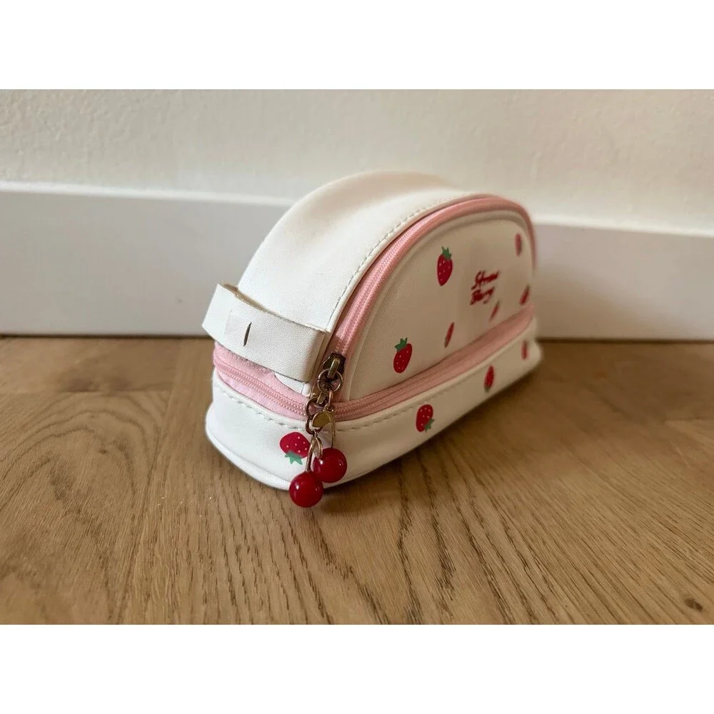 Strawberry Kawaii Double-Layer Pencil Case Pouch